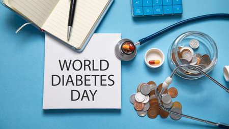 World diabetes day. 14 November. Awarenessの写真素材