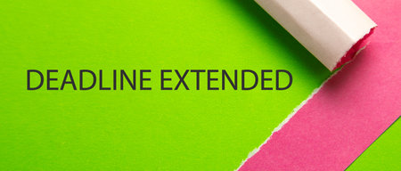 Deadline Extended text. Business conceptの写真素材