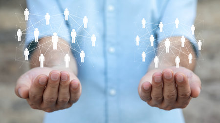 People business connection. Social network. Communicationの写真素材