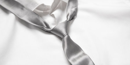 Necktie on business shirt. fashionの写真素材