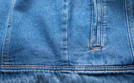 Blue denim background. Closeup viewの写真素材