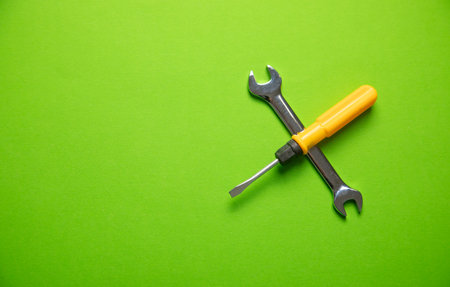 Wrench and screwdriver. Service tools. Repairの写真素材