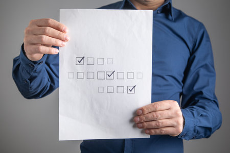 Checkbox for quality control. Approved. Business concept