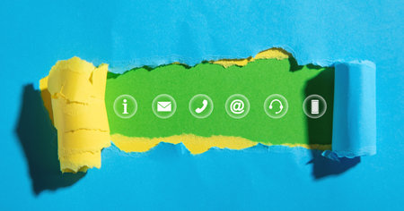 Contact symbols. Social Media. Internetの写真素材