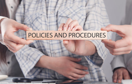 Policies and Procedures. Rules concept. Procedure Strategyの写真素材