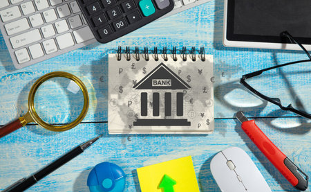 Bank. Online banking and transaction. Financeの写真素材