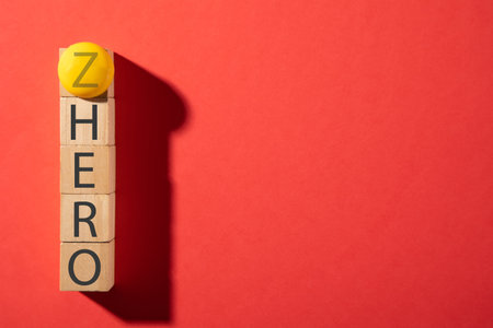 Zero to Hero. Motivational text. Inspirationの写真素材