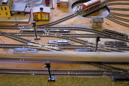 Train railroad tracks and bogie.