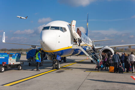 BUDAPEST, HUNGARY- OCT 30, 2012: Passangers boarding