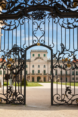 The Ornate Entrance or the Esterhazy Palace in Fertod, Hungaryのeditorial素材