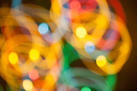 bokeh background of vivid spot colorsの写真素材