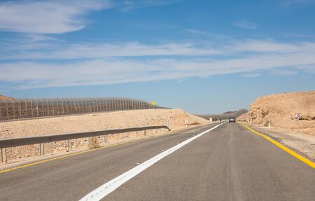 The Israel-Egypt border near to Eilatの写真素材