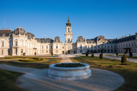 The Festetics baroque castle and its park in Keszthely in Hungaryのeditorial素材