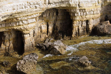 Sea caves near Cape Greko. Mediterranean Sea.の写真素材