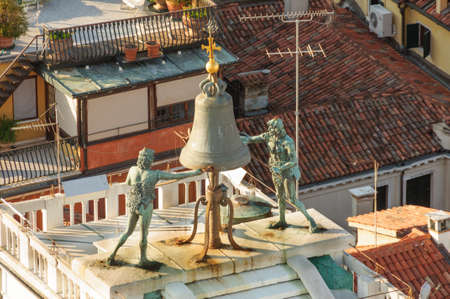 Decoration Elements at roof of Basilica San Marco in Venice, Italy, summerのeditorial素材