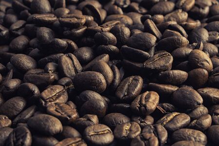 roasted coffee beans, can be used as a background.の写真素材