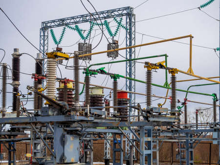 Electrical Power Plant At Dayの写真素材