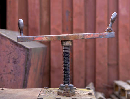 Bolt thread close up. bolt in greaseの写真素材