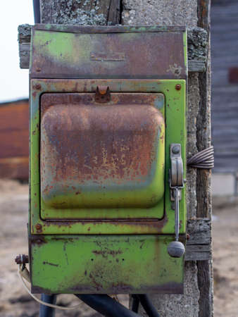 old electronic control panelの写真素材