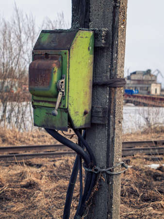 old electronic control panelの写真素材