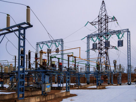Electrical Power Plant At Dayのeditorial素材