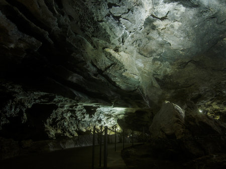 Kungur Ice Cave. One of the largest karst caves.の写真素材