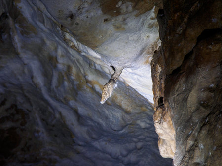Karst cave "Geologov 1" in the Perm region, Russiaの写真素材