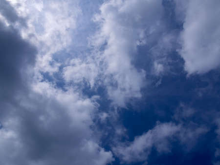 Natural blue sky with cloud closeup or backgroundの写真素材