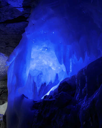 Kungur, Russia - December 9, 2020. Kungur Ice Cave.の写真素材