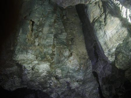 Kungur, Russia - December 9, 2020. Kungur Ice Cave. One of the largest karst caves.の写真素材