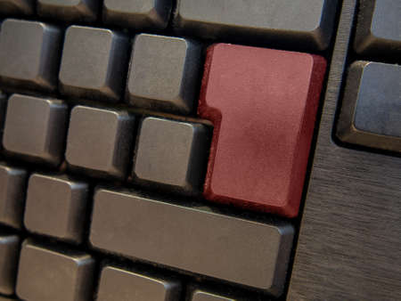 Computer keyboard without letters - technology backgroundの写真素材