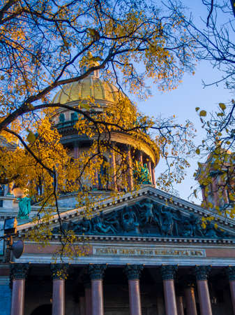 St. Isaac's Cathedral in Saint-Petersburg, Russia.の写真素材