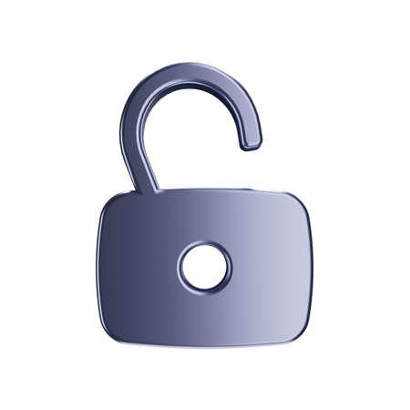 metal lock design illustration isolated on white backgroundの写真素材
