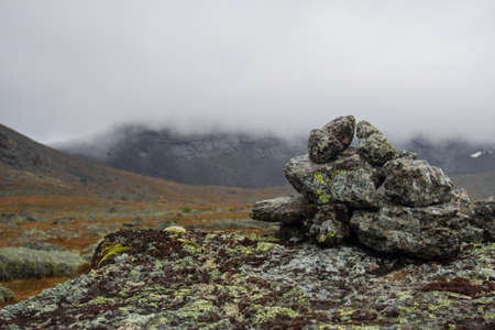 North Russia Khibiny mountains in autumn mountain lake and forest. Murmansk region. photoの写真素材