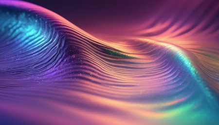 Abstract wavy holographic wallpaperの素材