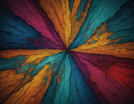A mesmerizing swirl of vibrant colors that seems to depict a cosmic dance. The intertwining hues of blue and orange create a visually stunning abstract artwork full of energy and movementの素材