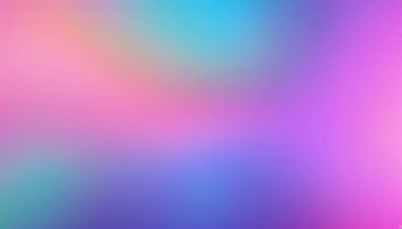 A vibrant and smooth gradient of colors, creating a visually pleasing and abstract background. There is no distinct subject or object instead, it s characterized by the interplay of various colors. The center of the image has a soft glow that illuminates the color gradient and adds depth to the image.の素材