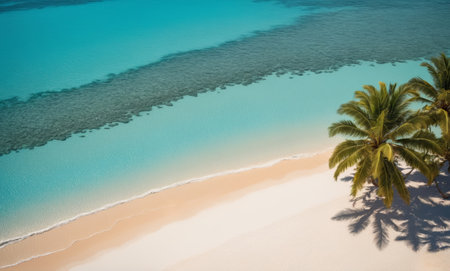 Birds eye view of Tropical Paradise Beach Resortの素材