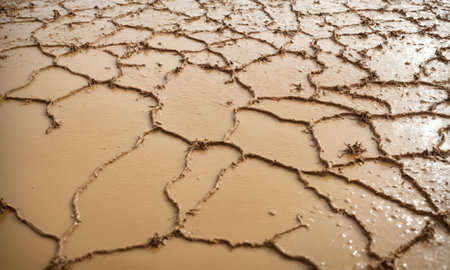 Dry cracked earth in the arid areas of the world.の素材
