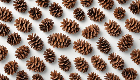 Crafted with care, this collection of pine cones showcases nature's beauty, each one varying slightly in shape and size, inspiring a sense of tranquility and earthiness.の素材