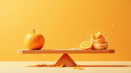 A wooden scale highlights the balance between stacked coins and a dollar sign. This thoughtful representation emphasizes financial planning and decision-making, illuminated by warm golden light.の素材