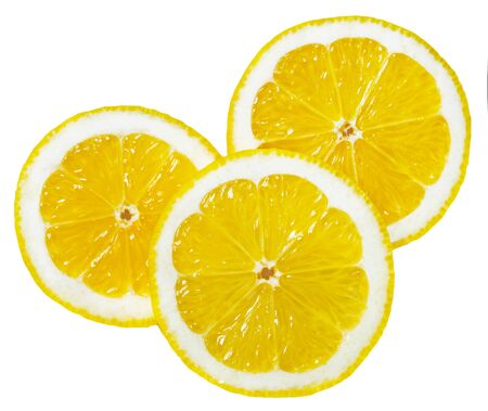 lemon wedges roundの写真素材