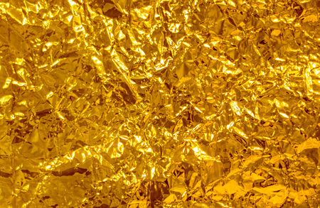 foil gold horizontal yellow background decorative shiningの写真素材