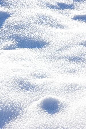 The ground is covered with snow, blue gentle backgroundの写真素材