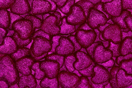 festive glitter shiny background of roses, red heartsの写真素材
