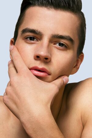 portrait of a young handsome male model young manの写真素材