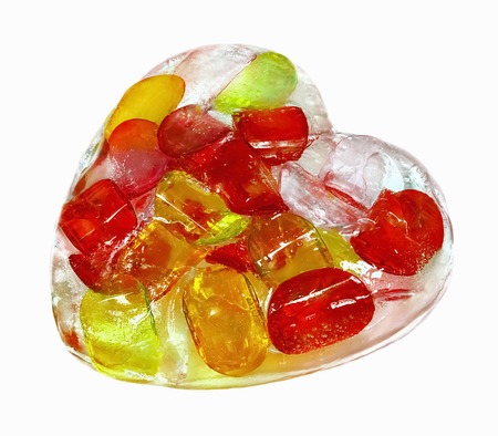 Valentine heart of roses transparent shiny beadsの写真素材