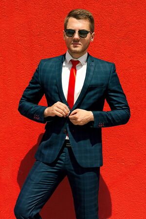 young guy a businessman in suit and tieの写真素材