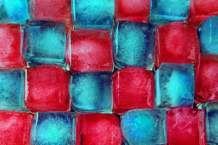 ice cubes to cool cocktails, a bright and colorful cubesの写真素材
