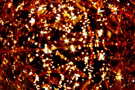 The brilliance of crystal golden glass bright edges shimmer.の写真素材
